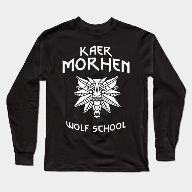 Kaer Morhen Wolf School Long Sleeve T-Shirt by GraphicTeeShop